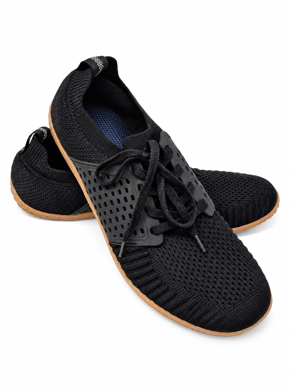 WHITIN Black Lightweight Knit Athletic Sneakers – EU 43 / US 9.5–10